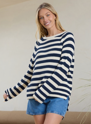 Alice Pullover Top- Anchor Combo / Stitches and Stripes