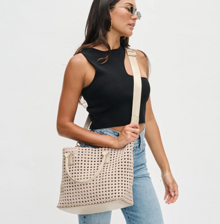 Solstice Medium Hand Woven Knot Tote / Sol and Selene