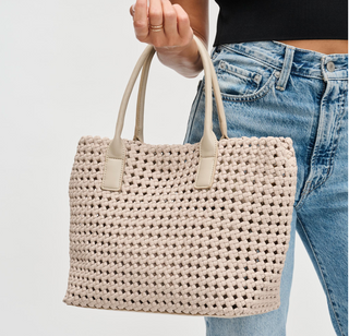 Solstice Medium Hand Woven Knot Tote / Sol and Selene