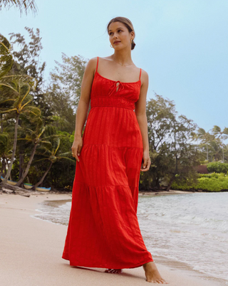 Billabong Red Aloha Maxi Dress - Red Aloha