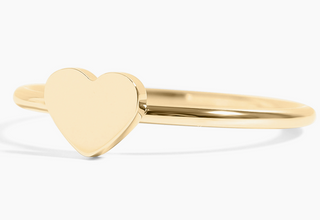 Heart Gold Symbol Stacking Ring