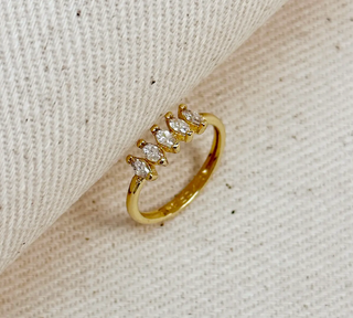 18k Gold Filled Marquise Cz Ring