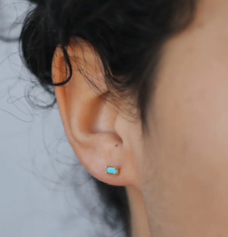 JaxKelly Turquoise Baguette Earrings