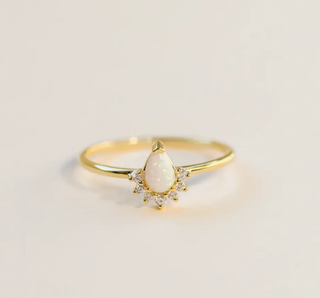 JaxKelly Opal Burst Gold Ring