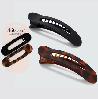 Flat Lay Claw Clip 2 pc / Black & Tort / Kitsch