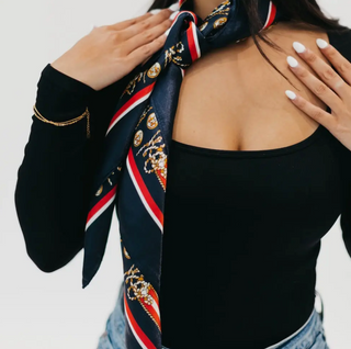 Napa Valley Hair Scarf / Navy