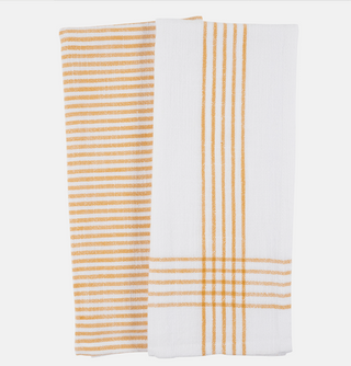 Monaco Slubbed Kitchen Tea Towel - 18" X 28" / Ochre