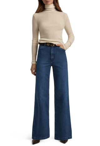 Favorite Daughter Mischa Super High Rise Wide Leg Jeans / Columbia