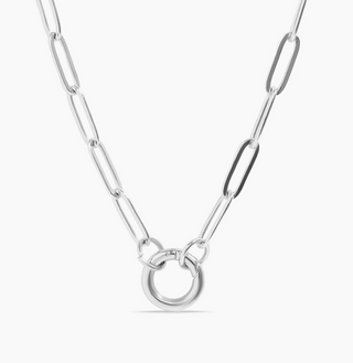 Paperclip Charmkeeper Necklace / Silver
