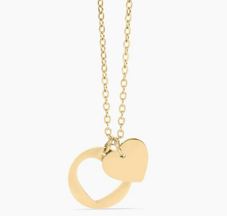 Heart Cutout Dainty Necklace / Gold