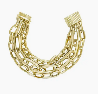 Gold Triple Chain Magnetic Bracelet
