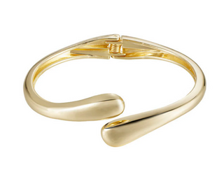 Gold Rounded Teardrop Gold Cuff Magnetic Bracelet