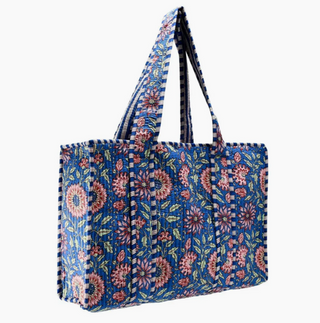 Quilted Print Tote Bag - Large