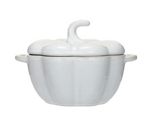 Pumpkin Baker w/ Handles / White