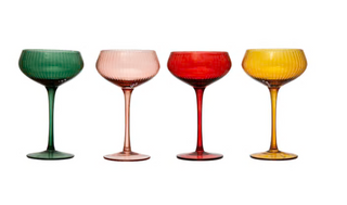 Colorful Stemmed Champagne Glass