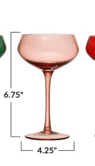 Colorful Stemmed Champagne Glass