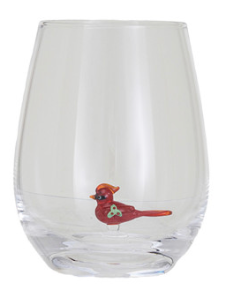 Holiday Stemless Wine Glass