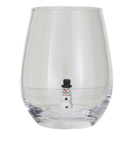 Holiday Stemless Wine Glass