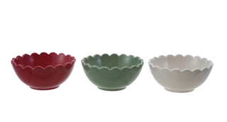 Holiday Scalloped Edge Medium Bowl