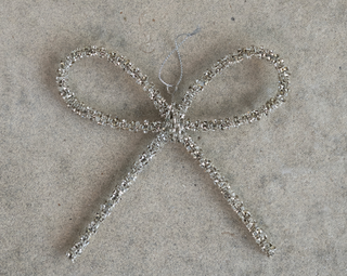 Sparkly Bow Shaped Ornament