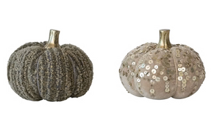 Cotton Velvet Sequin Pumpkins