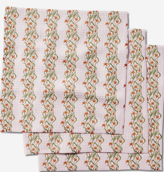 Floral Fall Stripe Dishcloth Set | Geometry