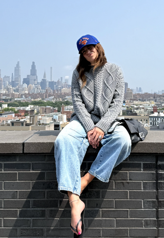 Fisherman Sweater Heather Grey One Size