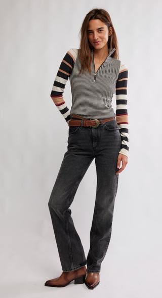 Avery Zip Up - Black Combo / Free People