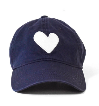 Baseball Hat Heart Patch - Indigo/White // Kerri Rosenthal