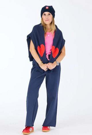 Benton Imperfect Heart Patch Sweatshirt - Indigo Blue // Kerri Rosenthal