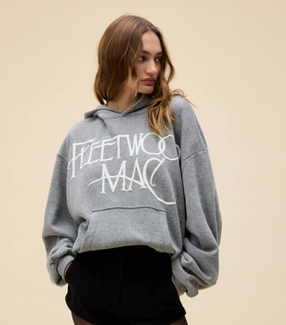 Fleetwood Mac Logo Oversized Hoodie - Heather Grey // Daydreamer