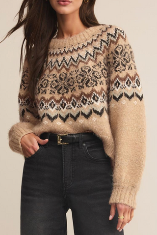 Kenaby Fair Isle Sweater - Oatmeal Heather // Z Supply