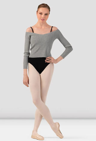 Lyra Cropped Knit Sweater Grey Marle // Bloch