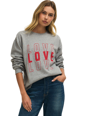 Amor Boyfriend Sweatshirt - Classic Heather Grey // Z Supply