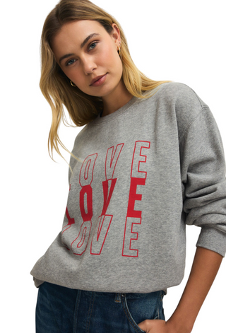 Amor Boyfriend Sweatshirt - Classic Heather Grey // Z Supply