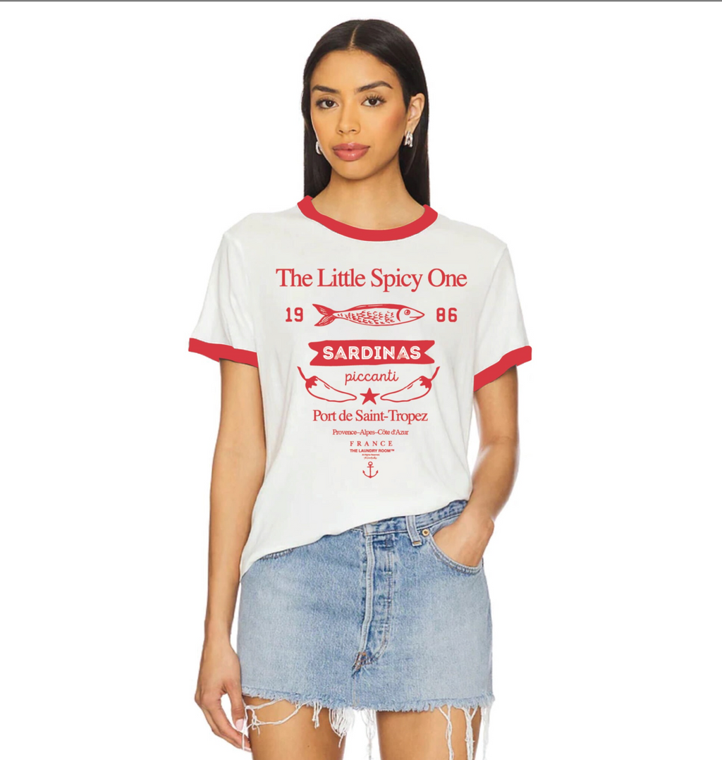The Little Spice One Ringer Tee - White and Red // The Laundry Room ...