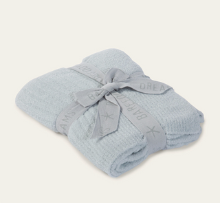 CozyChic Lite® Ribbed Baby Blanket - Blue // Barefoot Dreams