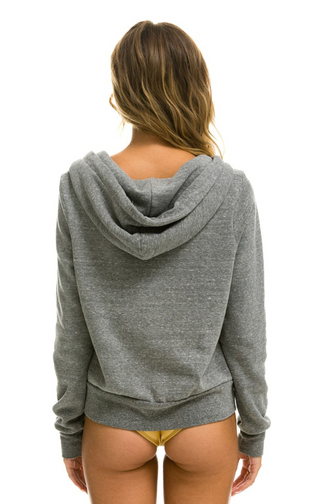 5 Stripe Classic Zip Hoodie - Heather Grey // Aviator Nation