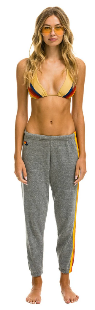 5 Stripe Sweatpants - Heather Grey // Aviator Nation