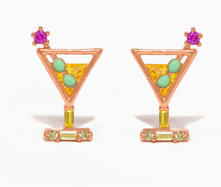 Dirty Martini Studs - Rose Gold  // Girls Crew