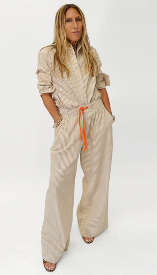 Jack Linen Stripe Shirt - Oak // Kerri Rosenthal
