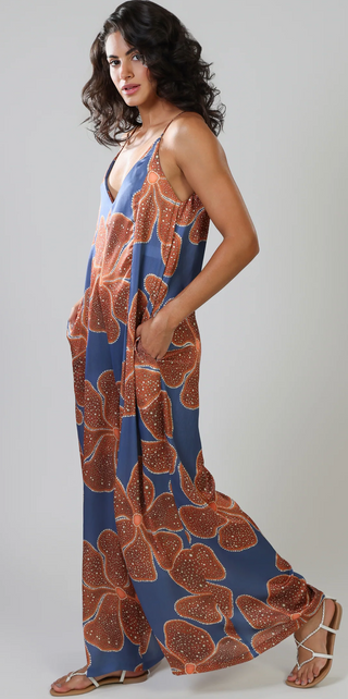 Traffic People-Full Bloom Jumpsuit-Blue