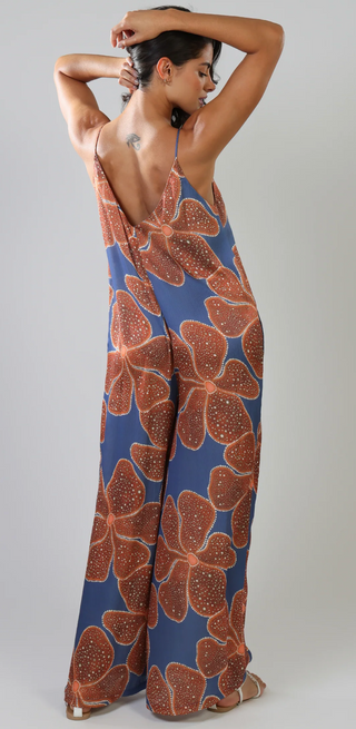 Traffic People-Full Bloom Jumpsuit-Blue