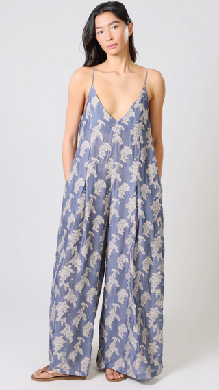 Traffic People-Wisdom & Pearls Jumpsuit-Blue