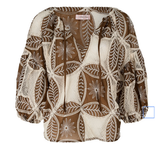Traffic People-Rose Blouse-Brown