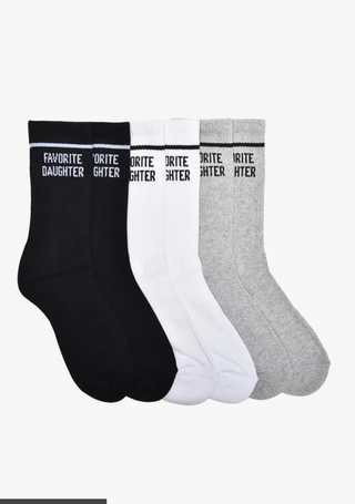 The Favorite Daughter Collegiate Sock Set - White/Grey/Black // Favorite Daughter