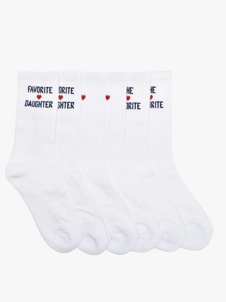 The Favorite Daughter Heart Sock Set - White // Favorite Daughter