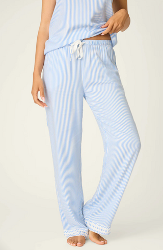 Frutta Fresca Striped Open Leg Pants - Cornflower // P.J Salvage