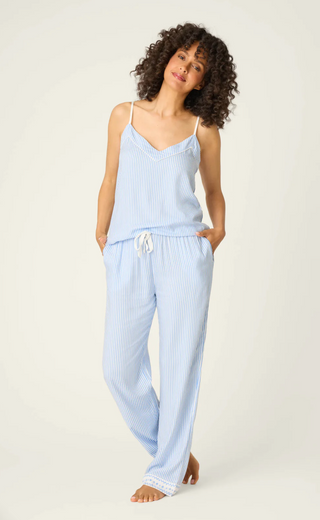 Frutta Fresca Striped Open Leg Pants - Cornflower // P.J Salvage