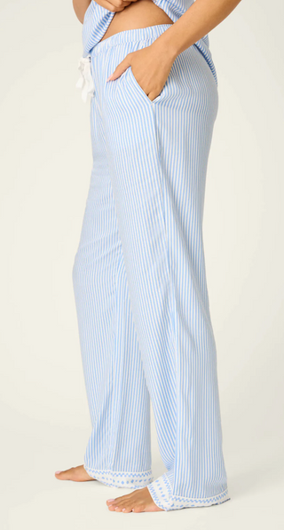 Frutta Fresca Striped Open Leg Pants - Cornflower // P.J Salvage